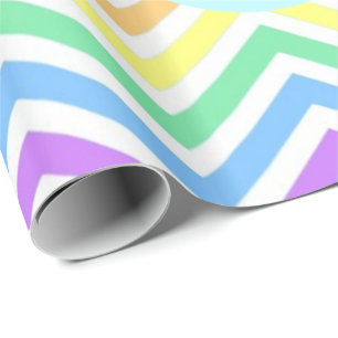 Papel De Presente Moderno, legal, moderno colorido arco-íris chevron