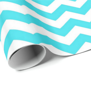 Papel De Presente Moderno, legal, tendência aqua azul chevron