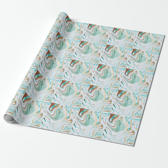 Papel De Presente Moderno Marble: Design de Textura de Luxo (Desenrolado)