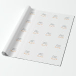 Papel De Presente Moderno Minimalista Simples Personalizado Obrigado<br><div class="desc">Mensagem de Agradecimento Com Design Elegante</div>