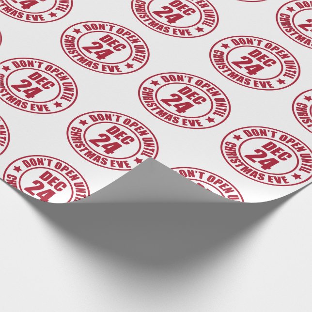 Papel De Presente Moderno Não Abrir Até O Carimbo De Natal (Ponta)