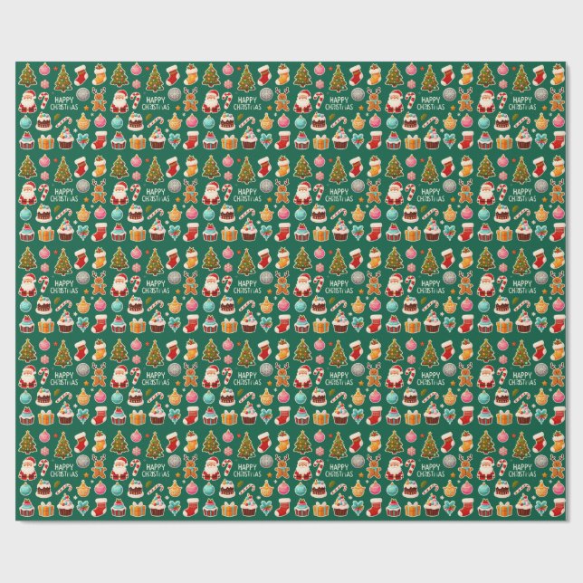 Papel De Presente Moderno Natal elegante  (Aberto)