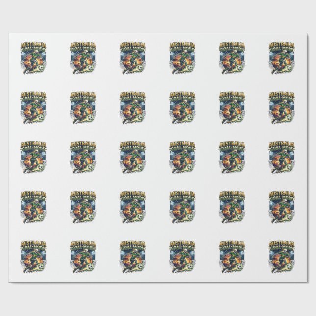 Papel De Presente Modo de Gol da Austrália Esqueleto de Striker Nati (Aberto)