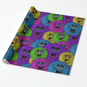Papel De Presente Molas Amigáveis - Criaturas Frescas Molhantes Pape
