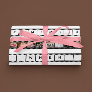 Papel De Presente Moldura de Filme Fotográfico Antigo Negativo
