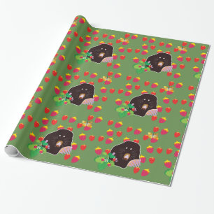 Papel De Presente Mole Strawberry Wrappaper