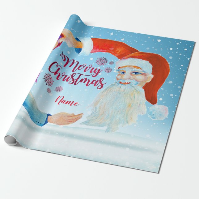 Papel De Presente Molercola d'água Magia Papai Noel (Desenrolado)