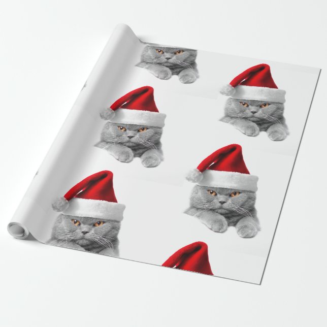 Papel De Presente Molhando Cinzas de Natal de Papel com chapéu de Pa (Desenrolado)