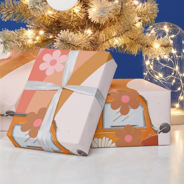 Papel De Presente Molho de Festa de aniversário de Flor de Margarida (Feriados)