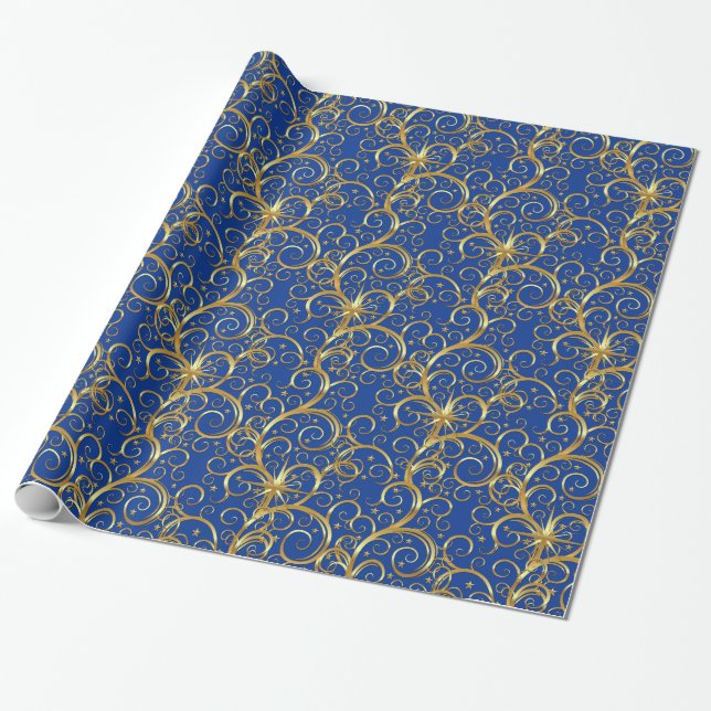 Papel De Presente Molho de Natal - Majestade os Ouros (Desenrolado)