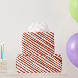 Papel De Presente Molho de Natal Rustic Red Stripes