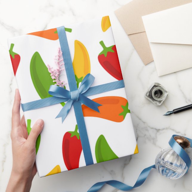 Papel De Presente Molho de pimentões Fiesta (Presentear)