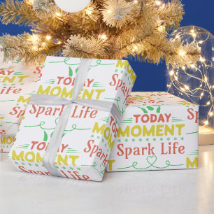 Papel De Presente Momento Atual, Saco de Tote Life Spark