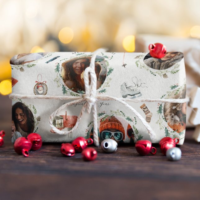 Papel De Presente Momentos de inverno alegres | Natal para fotos da  (Criador carregado)