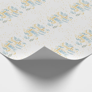 Papel De Presente Momentos Simples Tragam Excelente Joy Natal