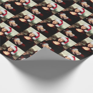 Papel De Presente Mona Lisa de Chapéu de Natal de Natal