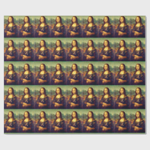 Papel De Presente Mona Lisa Vestindo o Quebra-cabeça