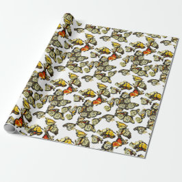 Papel De Presente Monarch Butterflies