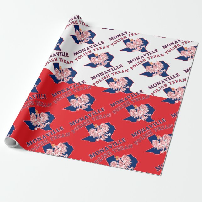 Papel De Presente Monaville Texan Polonês (Desenrolado)