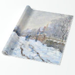 Papel De Presente Monet - Cena de Neve na Argentina<br><div class="desc">Cena de Neve na Argentina,  pintura paisagística de arte de Claude Monet</div>