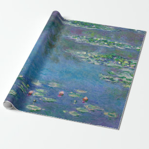 Papel De Presente Monet Water Lily Painting