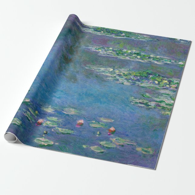 Papel De Presente Monet Water Lily Painting (Desenrolado)