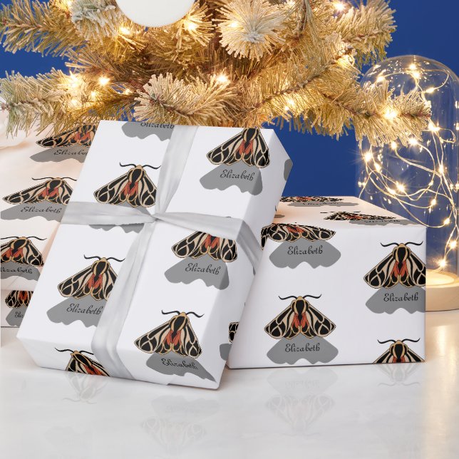 Papel De Presente Monograma da traficância tribal Tiger (Feriados)