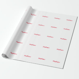 Papel De Presente monograma de letra inicial simples adicione seu no