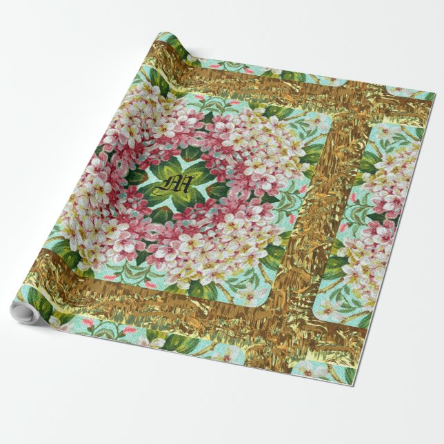 Papel De Presente Monograma de Lilflormth (30 pés) (Desenrolado)