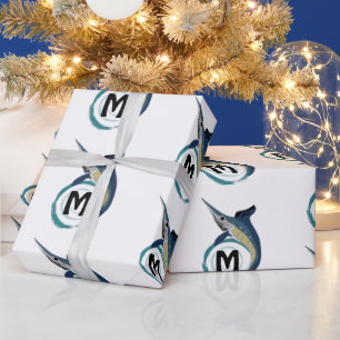 Papel De Presente Monograma de Saltos de Espadarte