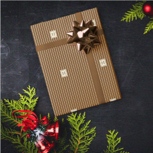 Papel De Presente Monograma Elegante Moderno