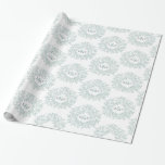 Papel De Presente Monograma em folha verde desenho em branco<br><div class="desc">Cinza de sábio,  mão verde desenhada em papel de embrulho de casamento para monograma de folha. Simples design de folha,  circulando suas próprias iniciais de monograma em verde e branco. Outras cores e itens correspondentes disponíveis. © Desenho original em folha e design por Sarah Trett para www.mylittleedenweddings.com em zazzle.</div>