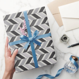 Papel De Presente Monograma geométrico do modelo de movimento da ci