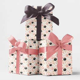 Papel De Presente Monograma Moderno de Abóbora - Inicial Personaliza