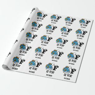 Papel De Presente Monograma personalizado F para ilustração de desen