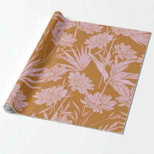 Papel De Presente Monotone de flores de jardim moderno, sem desconti