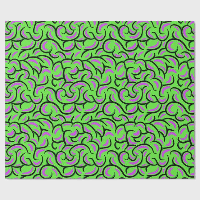 Papel De Presente Monster Brain (Aberto)