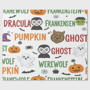 Papel De Presente Monster Candy Parade Para O Dia Das Bruxas