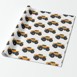 Papel De Presente Monster Truck Vehicle