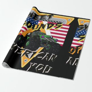 Papel De Presente Monster Trucks All American Design