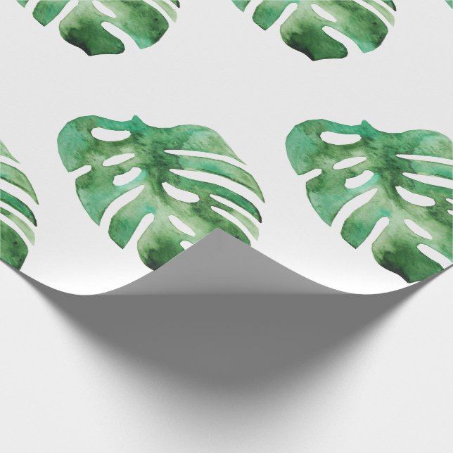 Papel De Presente Monstera Leaf Pattern (Ponta)