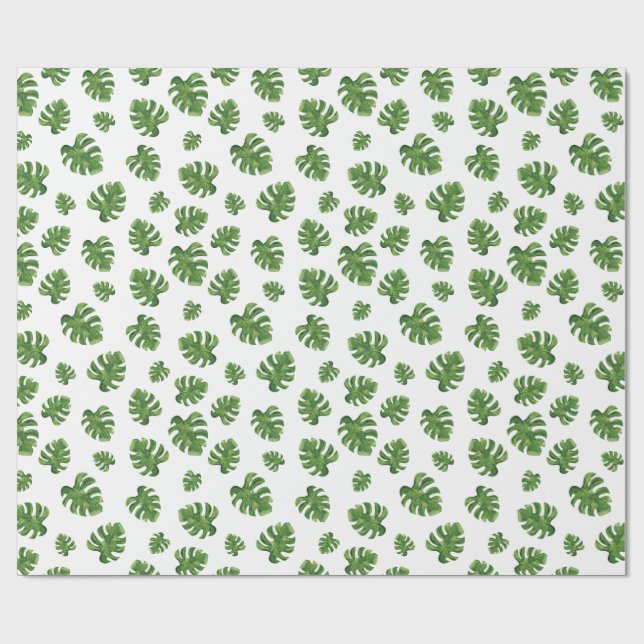 Papel De Presente Monstera Leaf Wrapping Paper (Aberto)