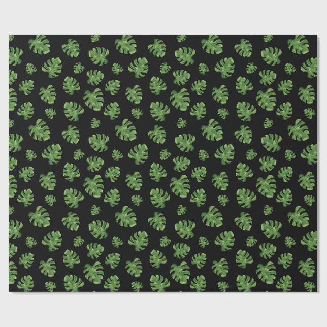 Papel De Presente Monstera Leaf Wrapping Paper 30 in x 6 ft (Aberto)