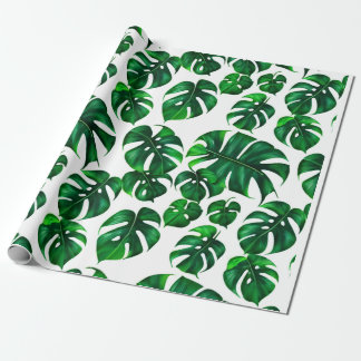 Papel De Presente Monstera M Deixa Padrão