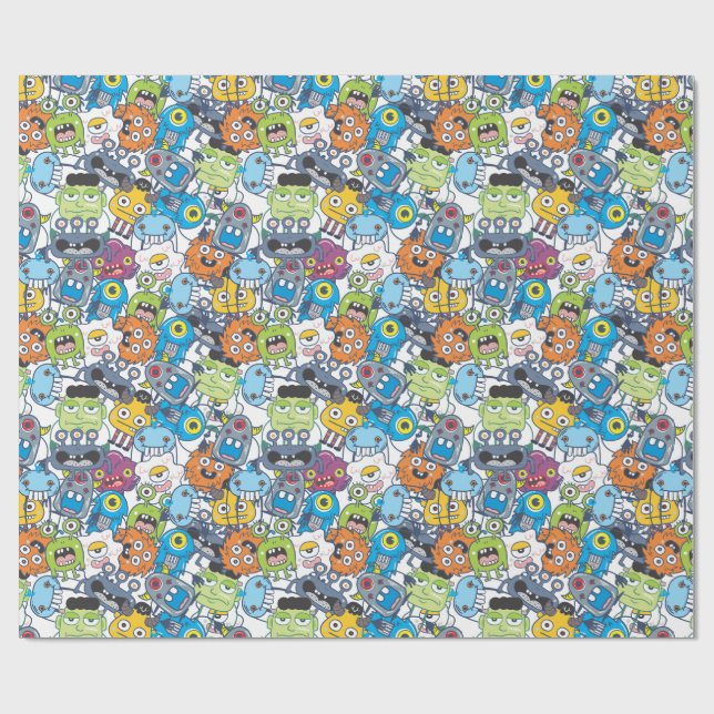 Papel De Presente Monsters in the Box TR (Aberto)