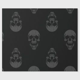 Papel De Presente monstro assustador do crânio de vampiro morto-pela
