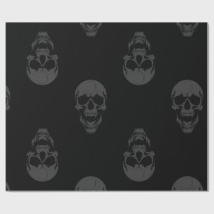 Papel De Presente monstro assustador do crânio de vampiro morto-pela