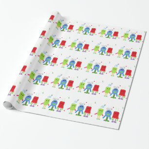 Papel De Presente Monstro pequenos parvos