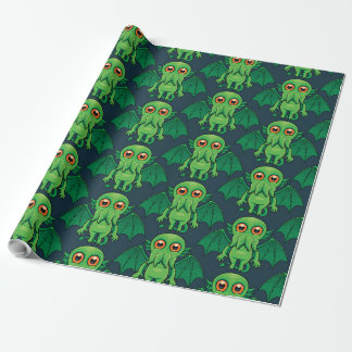 Papel De Presente Monstro Verde Cthulhu