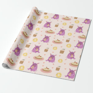 Papel De Presente Monstros do Snack
